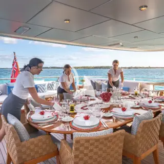 Bridge deck aft dining