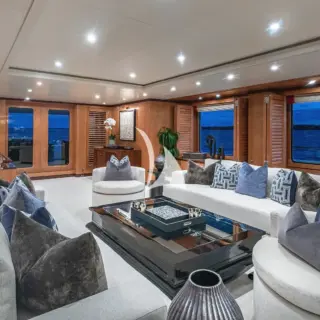 Main saloon view aft