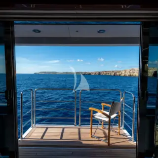 Balcony opening on main deck