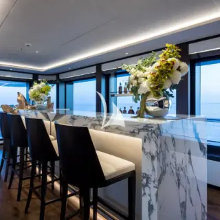 Bridge deck salon bar