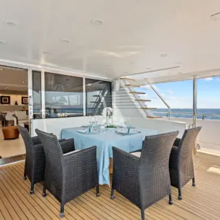 Main aft deck dining area
