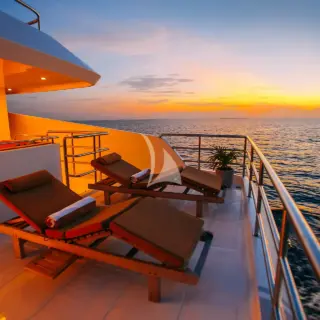 ALICE Aft Upper Deck - Sun Loungers and Bar area