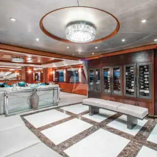 Foyer with wine & cigar display