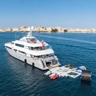 At anchor with toys