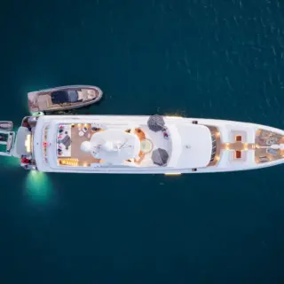 View from above in the evening
