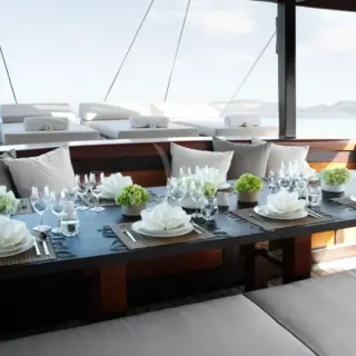 Main deck dining table