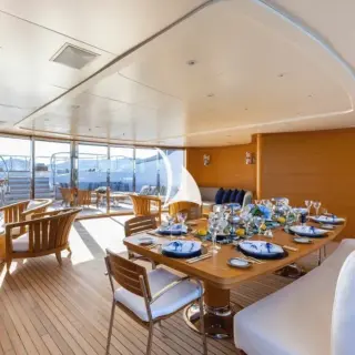 Sun deck veranda for dining and lounging