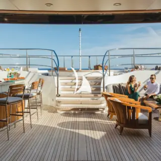 Sun deck lounging area