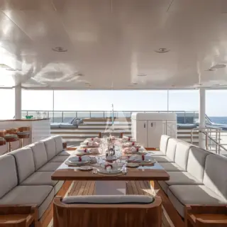 Sun deck dining area