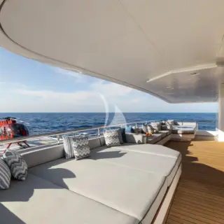 Bridge deck VIP exterior lounging area