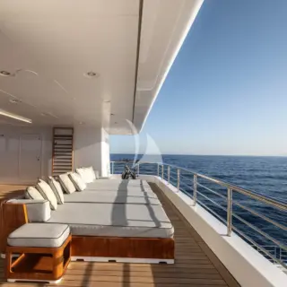 Sun deck aft lounging area